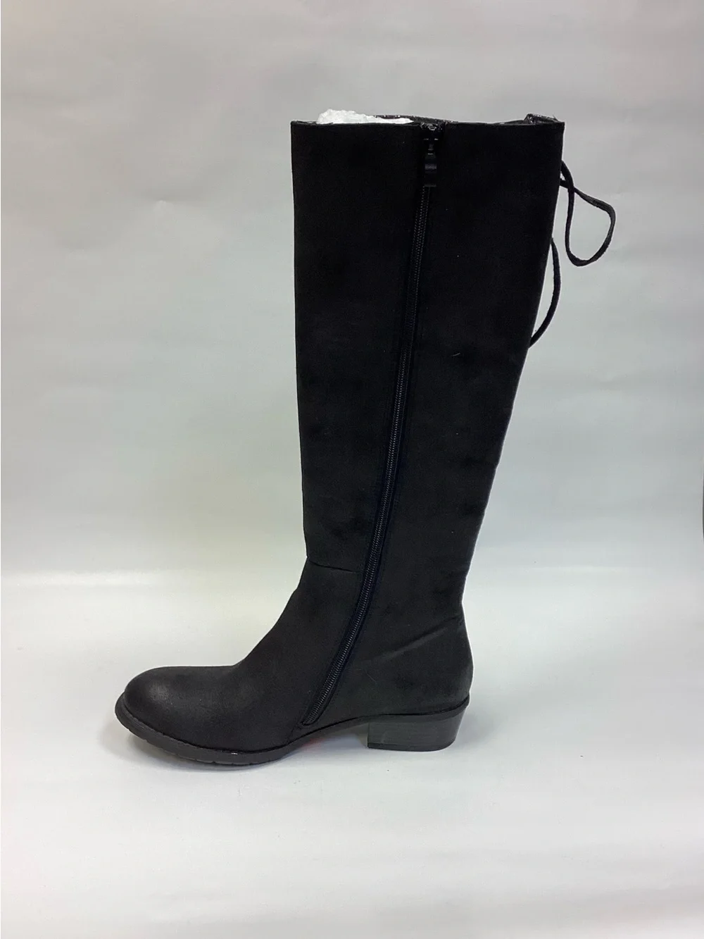 Very Volatile Black Over-the-Knee Lace-Up Riding Boots